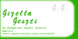 gizella geszti business card